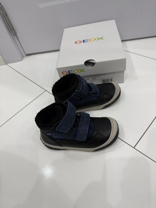 Детски кожени зимни обувки Geox OMAR