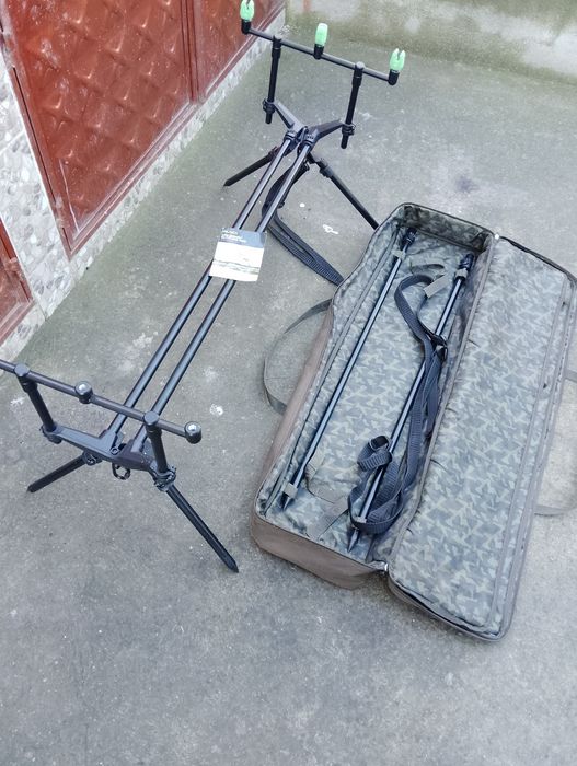 Лодка за захранка, макари, стойка