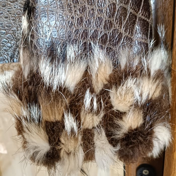 Кожухче естествена кожа и косъм