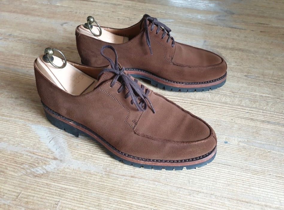 Pantofi derby Fabian Zug piele întoarsă, mărimea 42