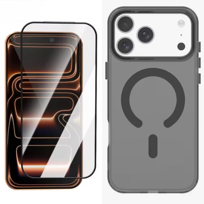 IPHONE 17 AIR PRO MAX - Husa Bumper Magsafe  + Folie Sticla Curbata