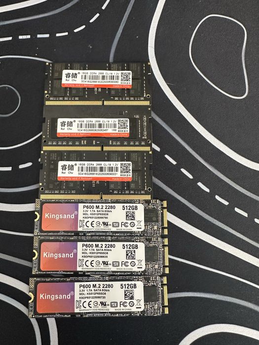 Новые SSD m2 512/ОЗУ DDR 4 16GB
