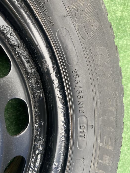 Roata rezerva OEM Originala Vw Seat Skoda R 16 5X112 6JX16H2 Et 40 8D0601027A cu anvelopa SH Michelin Alpin 205 55 16