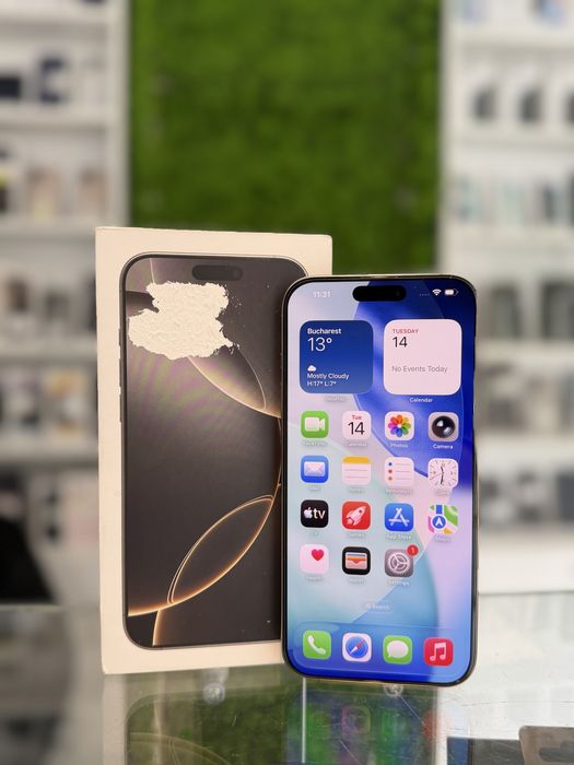 **ATSGSM.RO**iPhone 16 Pro Max 256Gb Natural /Baterie92%/Fact+Gar 12 luni