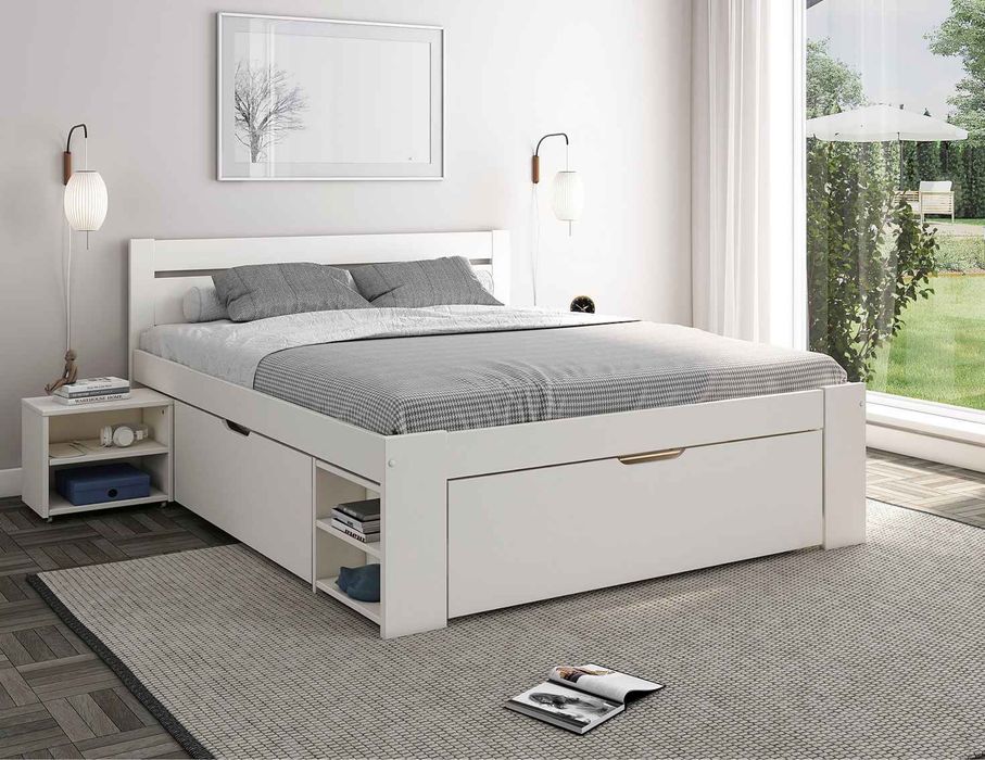 Pat din lemn 160x200