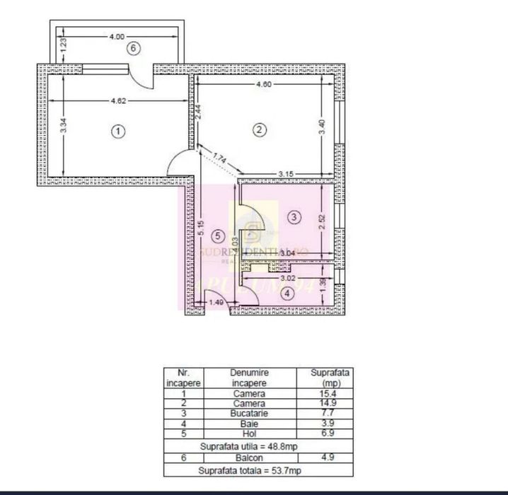 Apartament 2 camere mobilat Tineretului-Vacaresti