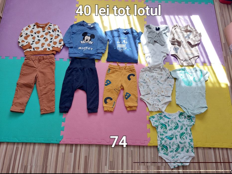 Loturi  haine băieți mărimea 62/68,  74 și 80