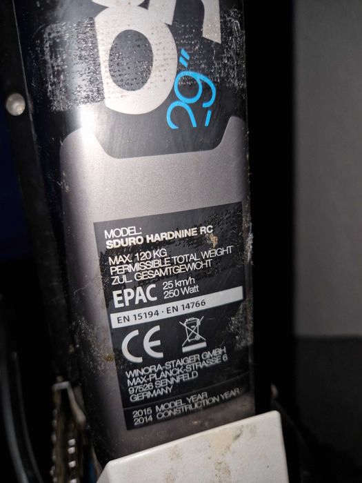 Bicicleta electrica L Haibike SDURO Hardnine RC 29" 720Wh motor 500W