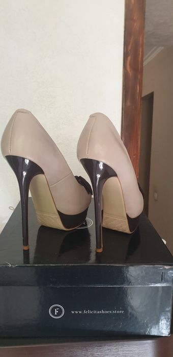 Туфли с бантом, кожа