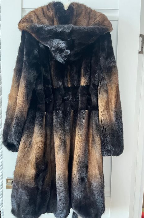 Шуба норковая с поясом