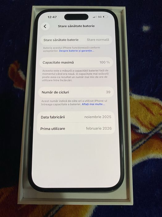 vand iphone 16 128 gb folosit 2 saptamani