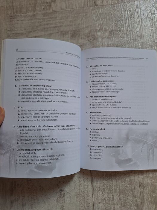 Teste anatomia si fiziologia omului