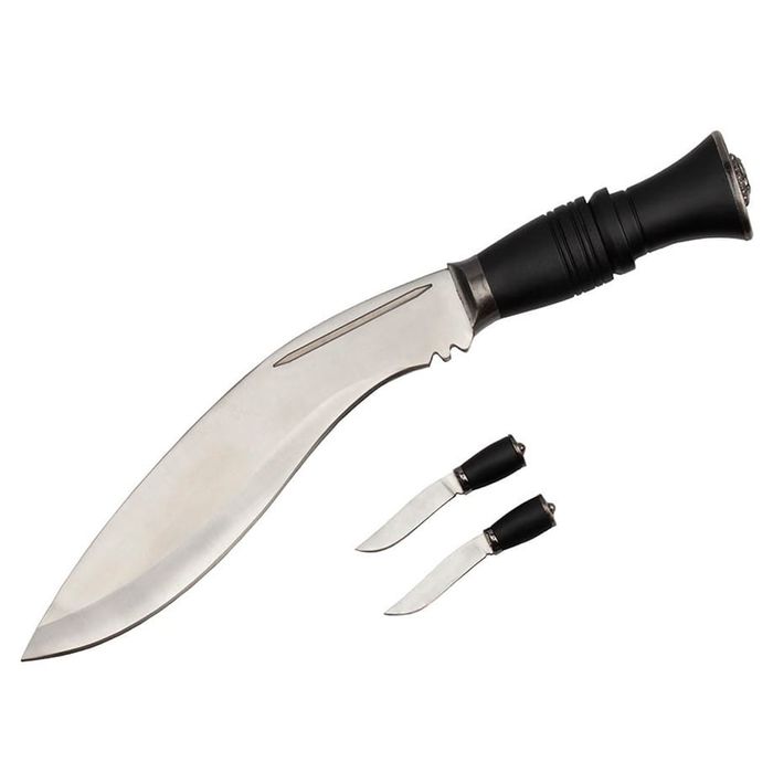 Cutit vanatoare Lion Tamer, 30 cm, otel, 2 cutite, toc piele ecologica