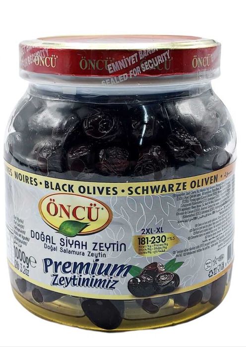 Masline negre oncu 2XL-XL borcan 1KG