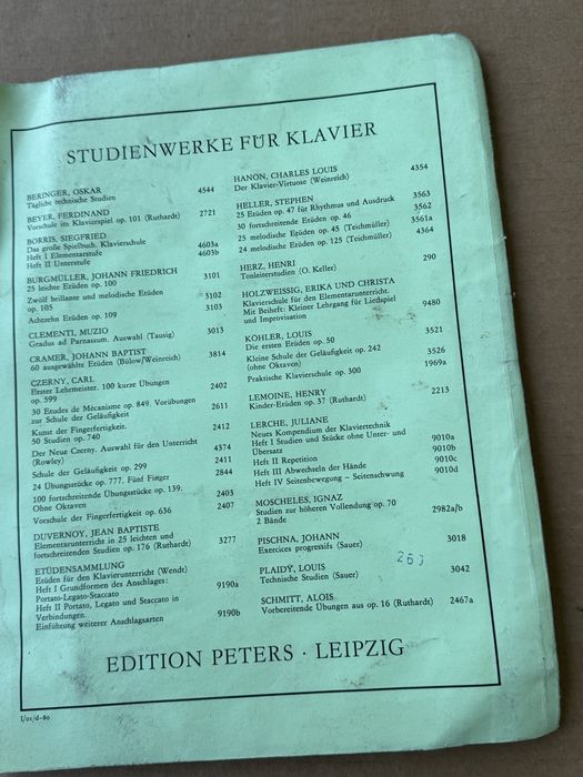 Czerny. Etudes de Mécanisme. Op. 849