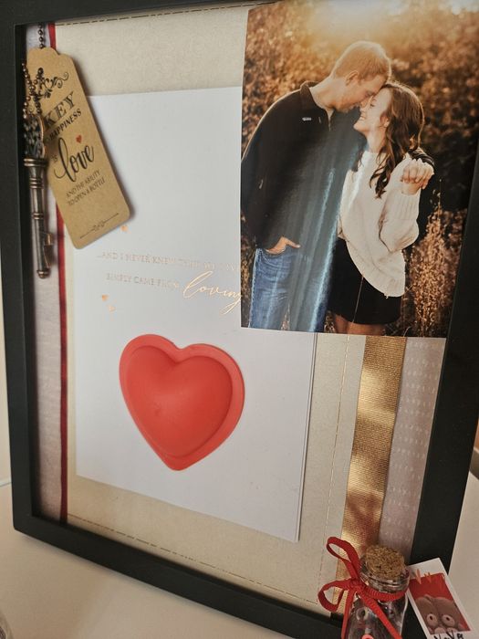 Ръчно изработена 3д рамка подарък за  Св.Валентин