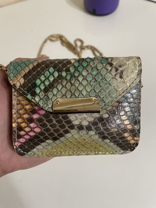 Клатч из натуральной кожи питона