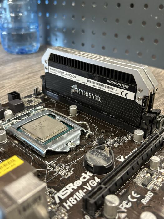Дъно, процесор, рам и RGB охлаждане - i7-4770, 16GB, Asrock H81M