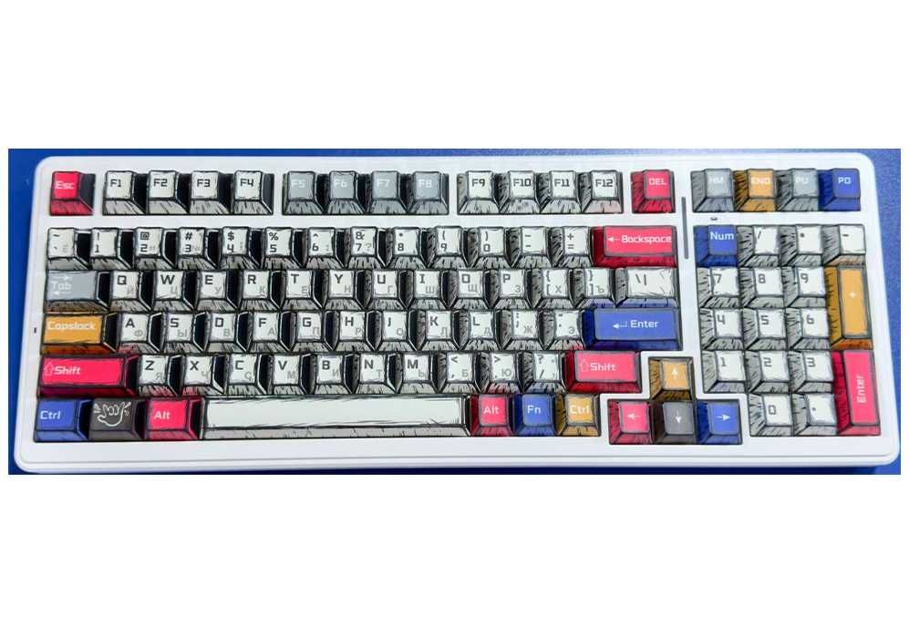 Клавиатура AULA F99 Comics RU/EN-оригинал Leobog Star Vector Switc