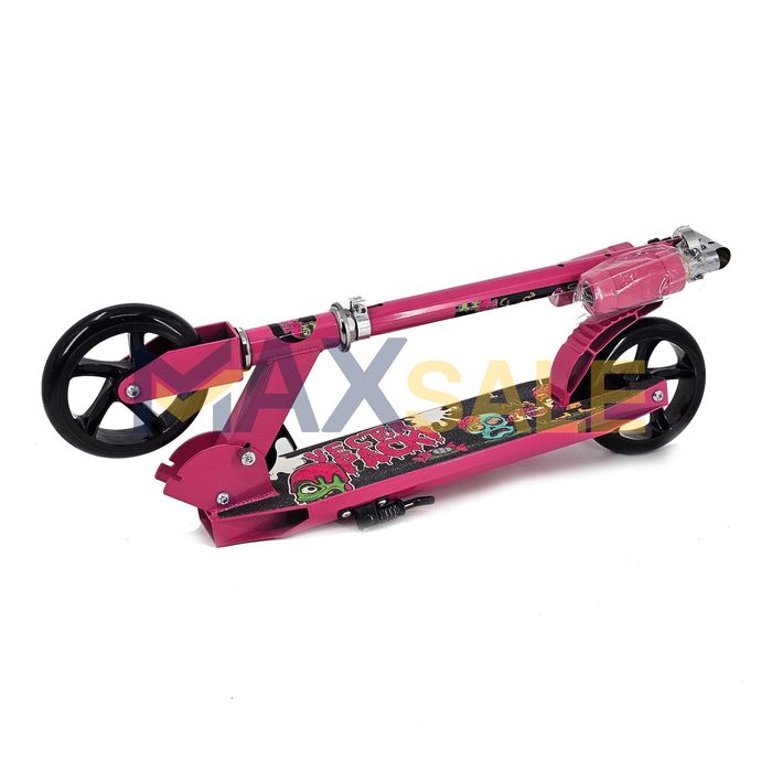 Детска тротинетка сгъваема скутер scooter розова многоцветна триколка