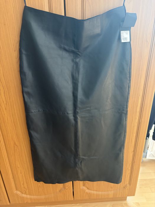 Юбка кожаная massimo dutti