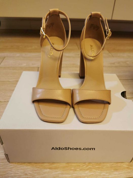 Sandale Aldo, din piele, bej, marimea 35