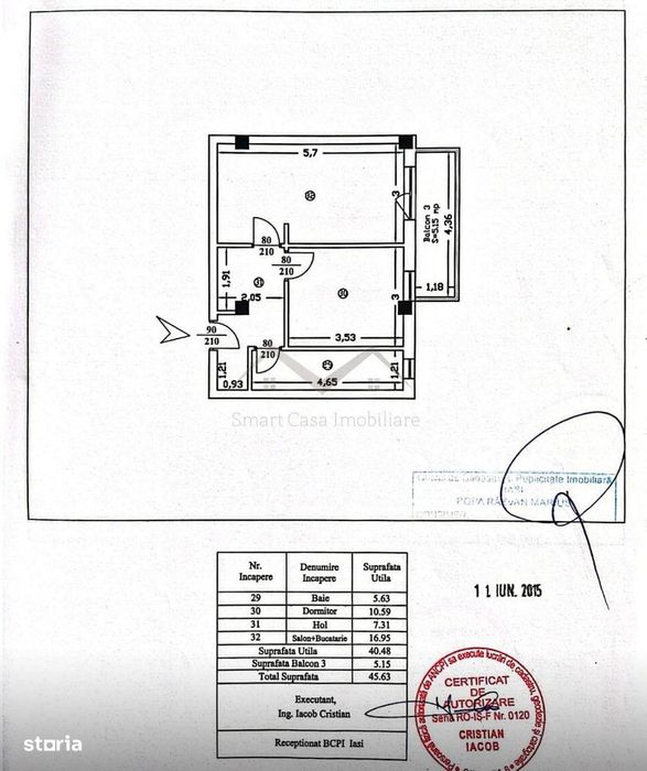 Apartament 2 camere + loc parcare intabulat!