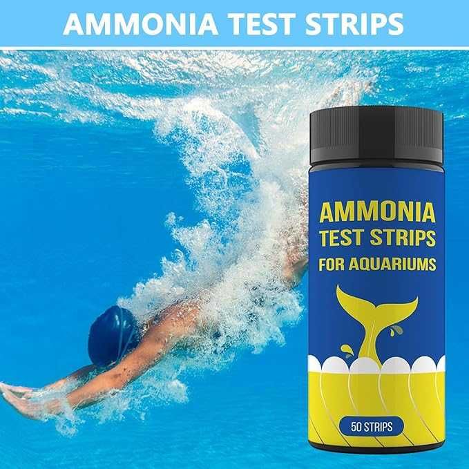 Тест-полоски содержания аммиака для аквариума и пруда