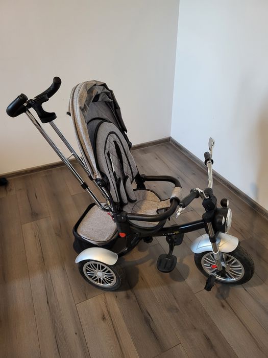 Tricicleta scaun reversibil roti EVA muzica lumini bebelusi copii 5