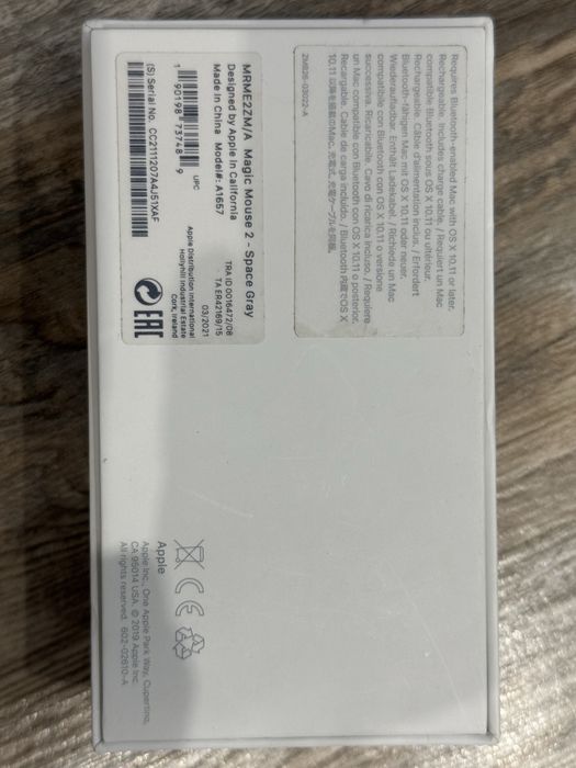 Черна мишка за лаптоп на Apple , модел Magic mouse 2