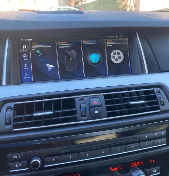 Navigatie Android Carplay BMW F10 F11 seria 5 Waze YouTube