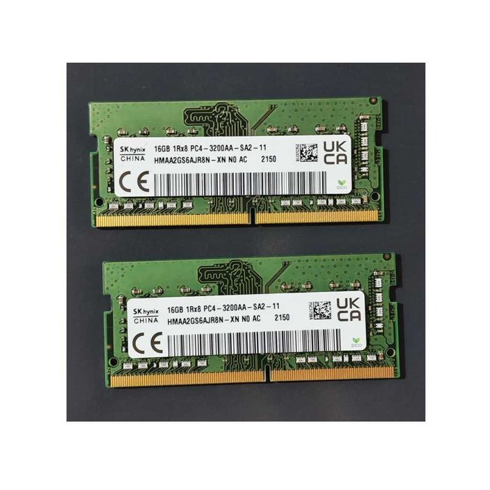 Memorie RAM DDR4 Laptop SODIMM Hynix 32GB (2 x 16GB) 3200MHz 1Rx8 - Testate, perfect functionale