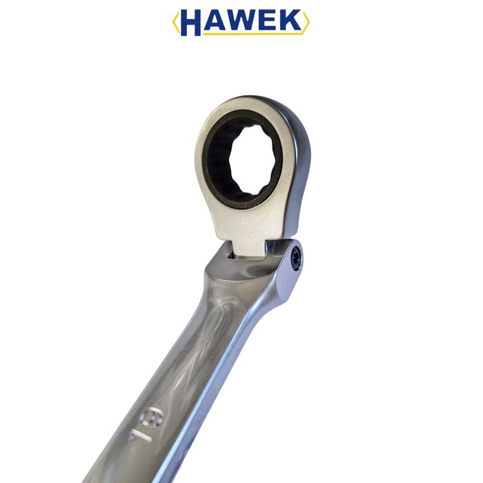 Удължени подвижни звездни ключове с тресчотка 8-19 мм, HAWEK