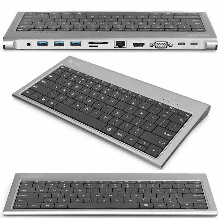Docking station, tastatura integrata pt Macbook, Android, PC, laptop