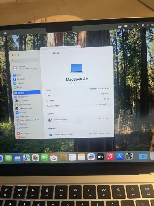 Laptop APPLE MacBook Air 13 mc6t4ro/a, Apple M4, 13.6 16gb 256gb 100%B