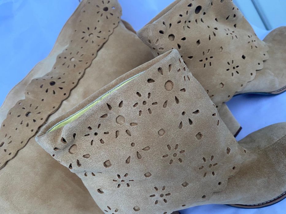 Set geanta si botine din piele intoarsa naturala