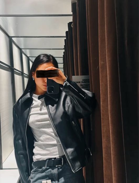 Кожанная куртка Zara