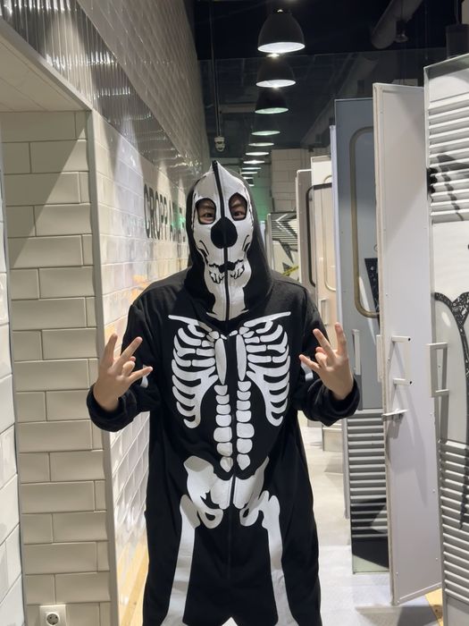 Костюм, пижама скелет