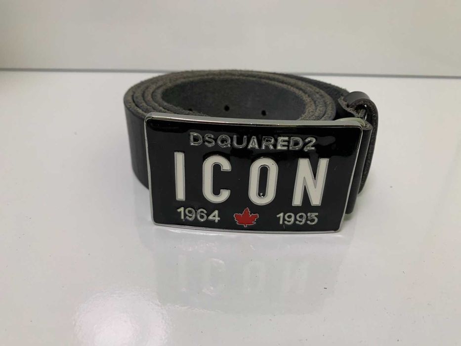 Чисто нов колан  от естествена кожа DSQUARED Icon дължина 115см