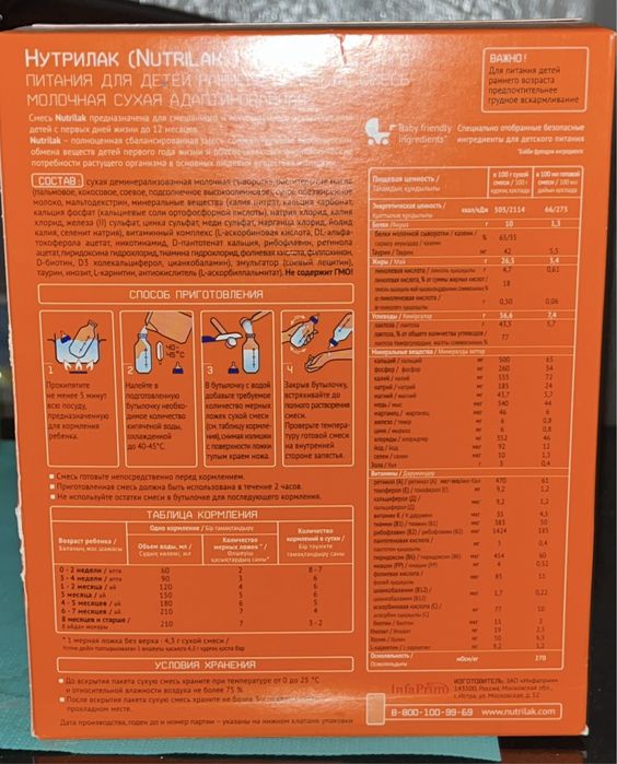 Nutrilak смесь молочный. Нутрилак