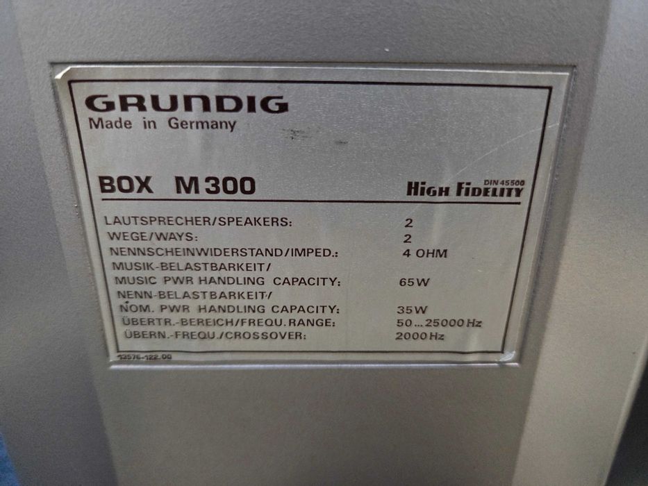 Boxe Audio de Raft Grundig Box M300 Vintage Hi-Fi 2 Cai 35/65 W 4 Ohm