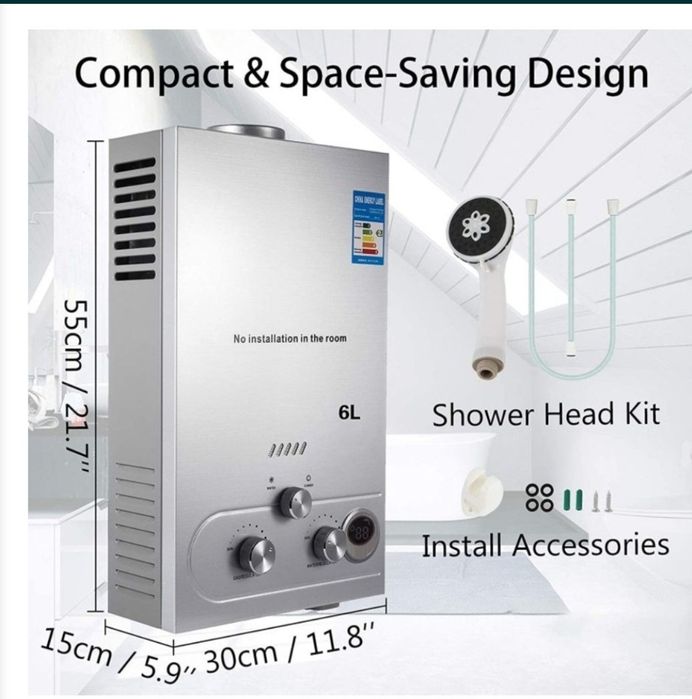 Газов Проточен Бойлер  модел 6  литра Чисто нови