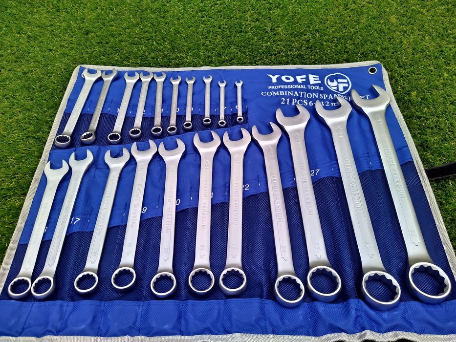 Set chei combinate 21 piese chrome vanadium 6 - 32 mm Fixe si inelare