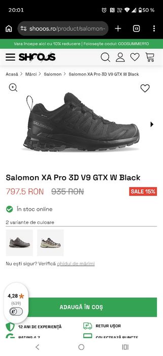 Adidași Salomon xa 3d v9 gtx