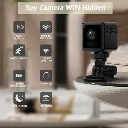 Нова Мини шпионска камера WiFi 1080P за бебе любимци и сигурност дом