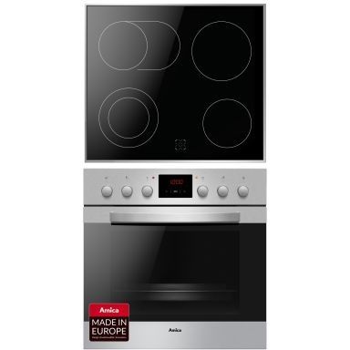 Нов комплект фурна с котлони за вграждане Amica