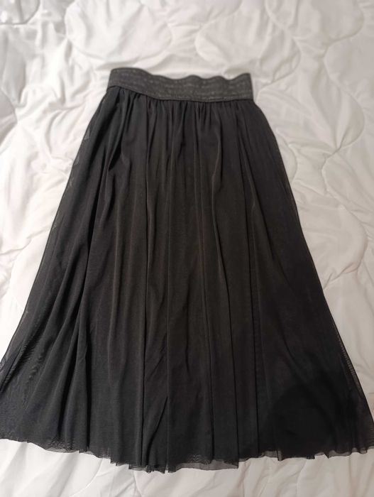 S/M дълга черна Туту пола, тюлена пола