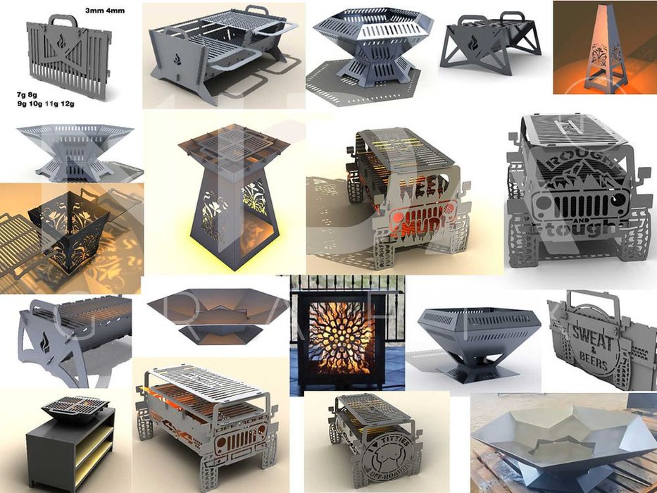 129 Proiecte DXF Gratare gradina pliabile, cuptoare pizza, afumatoare