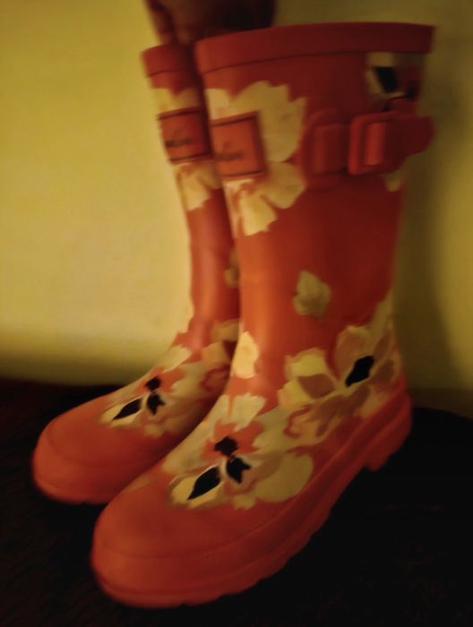 Cizme ploaie,cizme cauciuc roz Joules