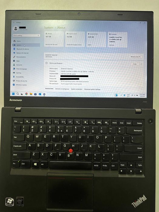 Laptop Lenovo Thinkpad T440 i5 - 4300 1.9 GHZ